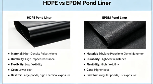 HDPE vs EPDM Pond Liner