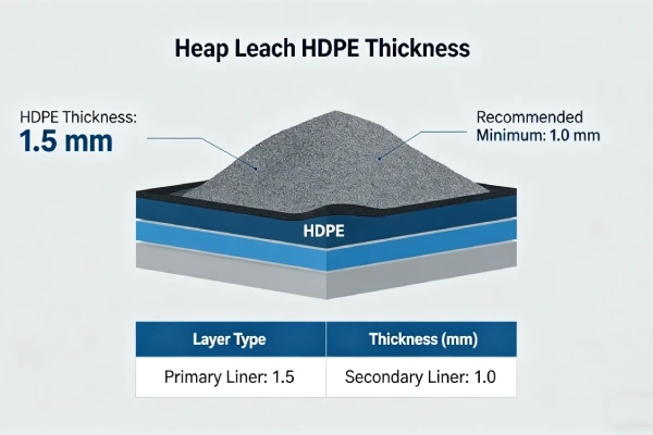 Heap Leach HDPE Thickness Guide 2026 | 1.5-2.0mm Specs