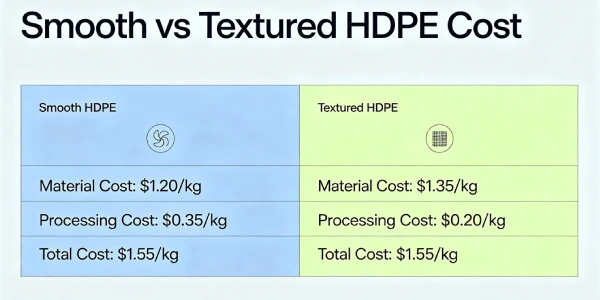 Smooth vs Textured HDPE Cost 2026 | +10-25% Premium