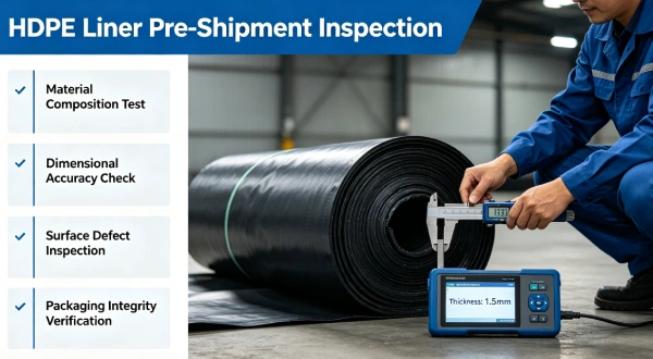 HDPE Liner Pre-Shipment Inspection 2026 | 7 Parameters & Rejection Criteria