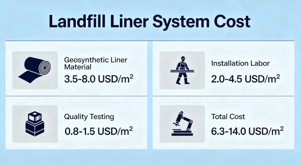 Landfill Liner System Cost 2025 | $9-25/m² Complete Guide