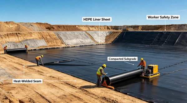 Heap Leach HDPE Liner Installation Cost 2026 | $8-32/m² Guide