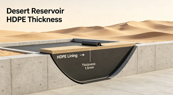 Desert Reservoir HDPE Thickness Guide 2026 | 1.0-1.5mm Specs
