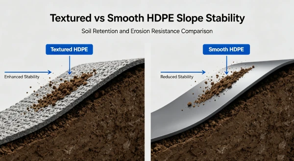 Textured vs Smooth HDPE Slope Stability 2026 | Friction Guide