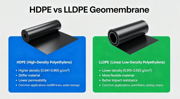 HDPE vs LLDPE Geomembrane 2026 | Flexibility & Strength Guide