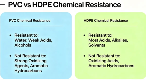 PVC vs HDPE Chemical Resistance 2026 | Compatibility Comparison