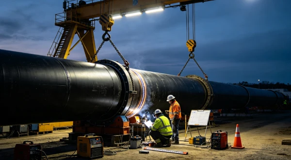 HDPE Seam Quality Control Night Installation 2026 | Lighting & Quality Assurance